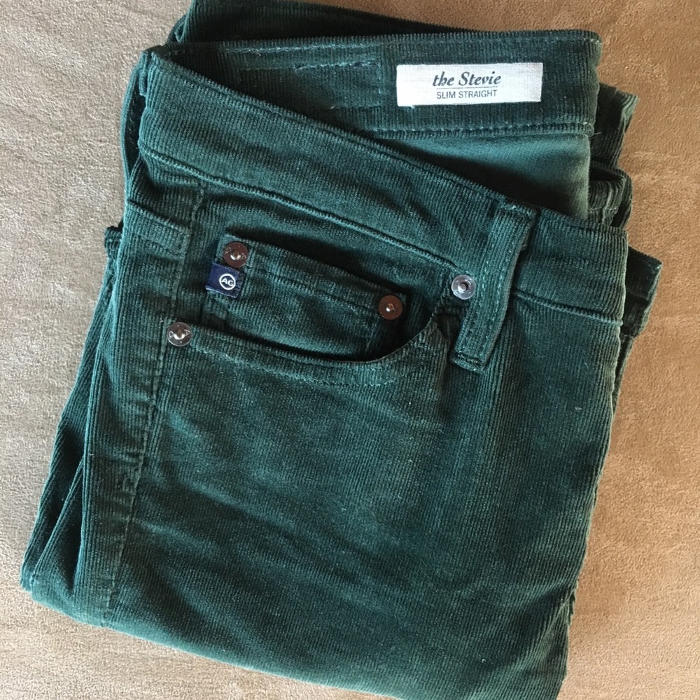 AG Pants the Stevie - forest green corduroy